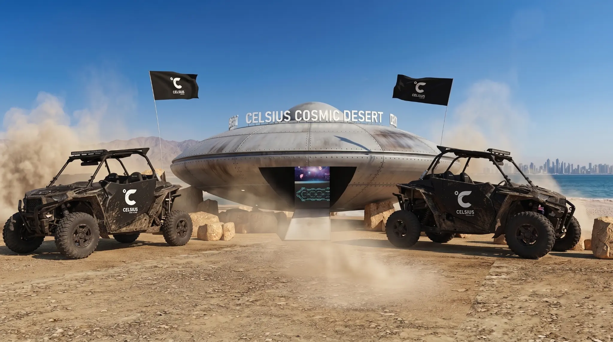 Celsius Cosmic Desert — Render: UFO Structure