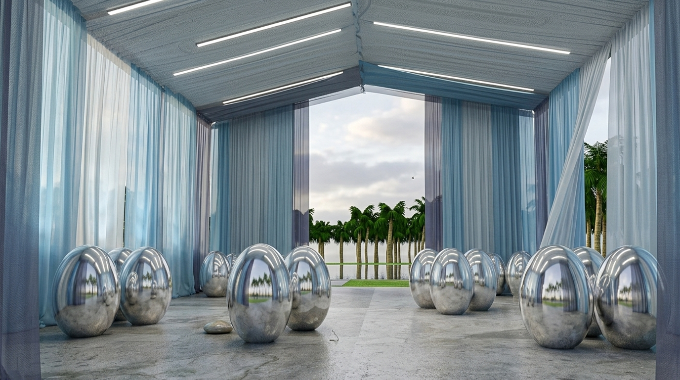 Celsius — Render: Silver Egg Installation