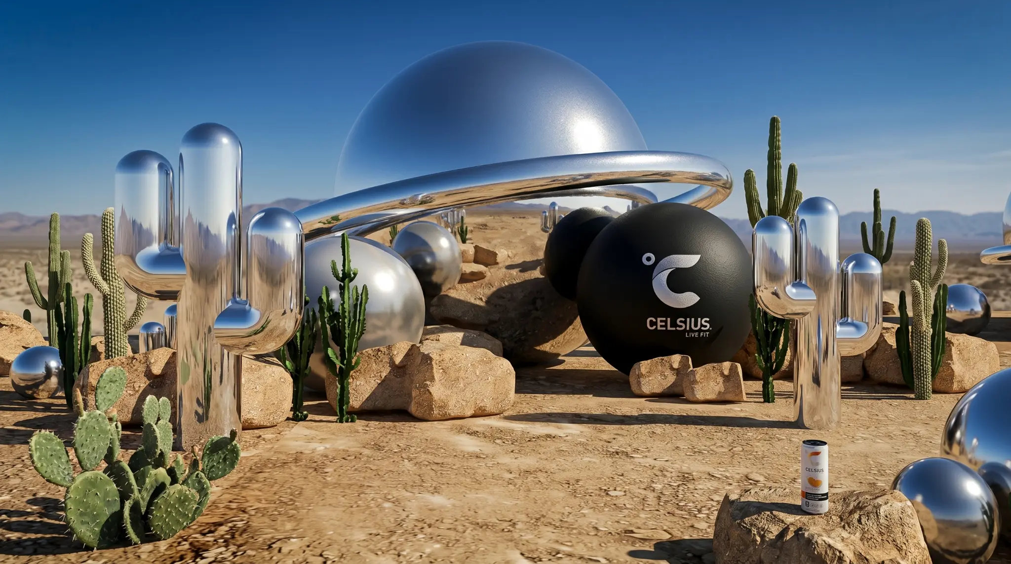 Celsius Cosmic Desert — Render: Desert Installation