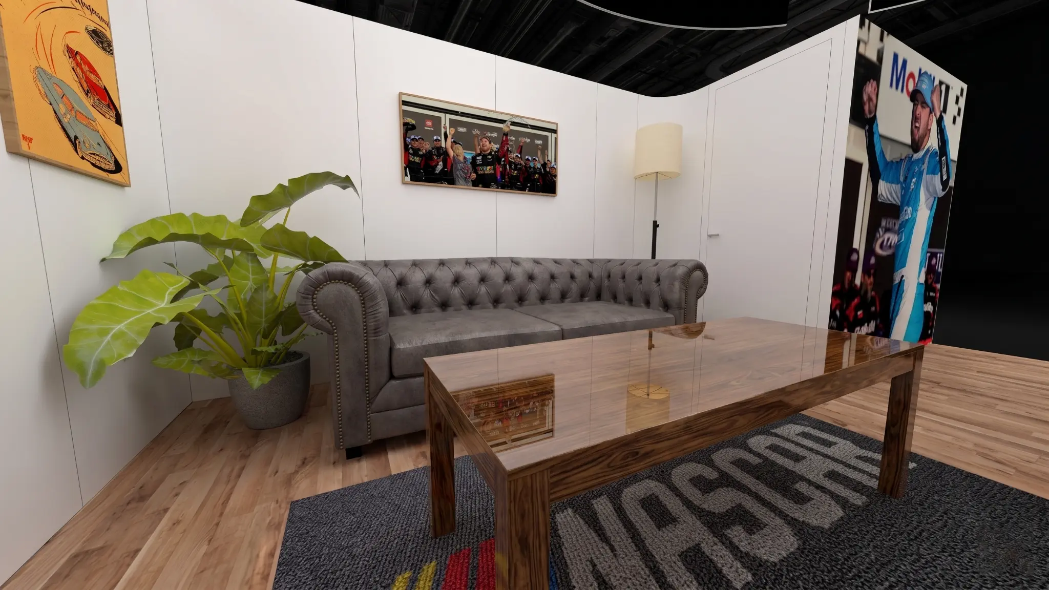 NASCAR — Lounge Zone: Chesterfield Sofa & Coffee Table